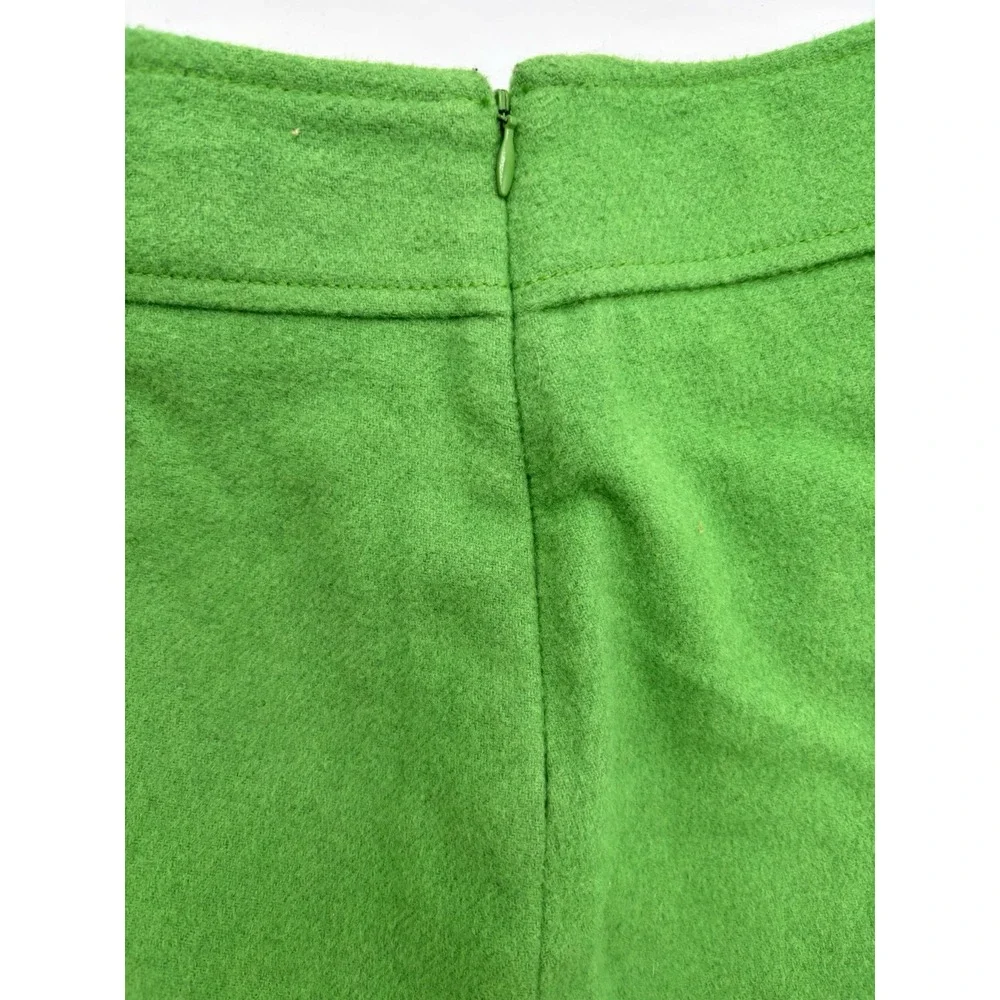 GapKids Girls 14 Green Wool Blend Lined Mod Mini Skirt Buttons Preppy